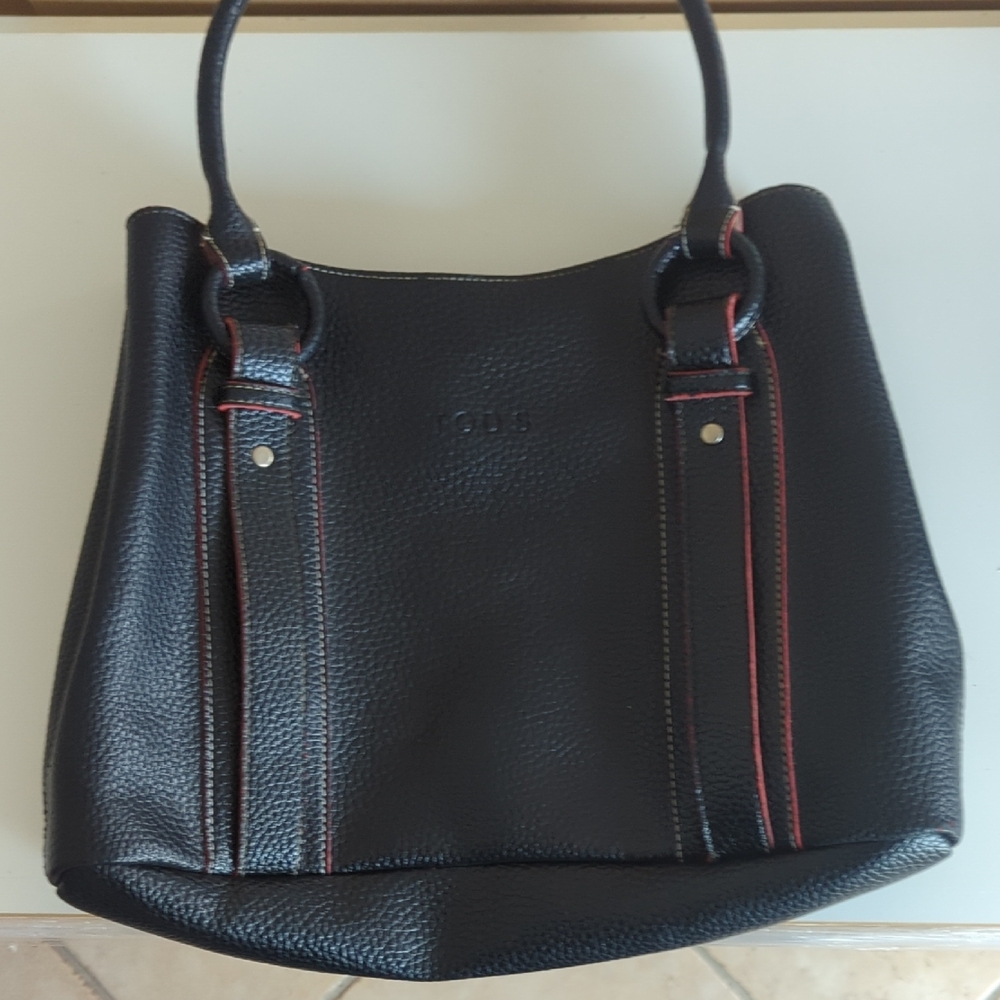 TODs Black Leather Handbag
